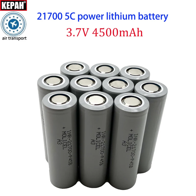 Brand new original INR 21700 P45B 4500mAh lithium battery. 3.7V 24A high discharge electric tool battery,toy,Assembleable