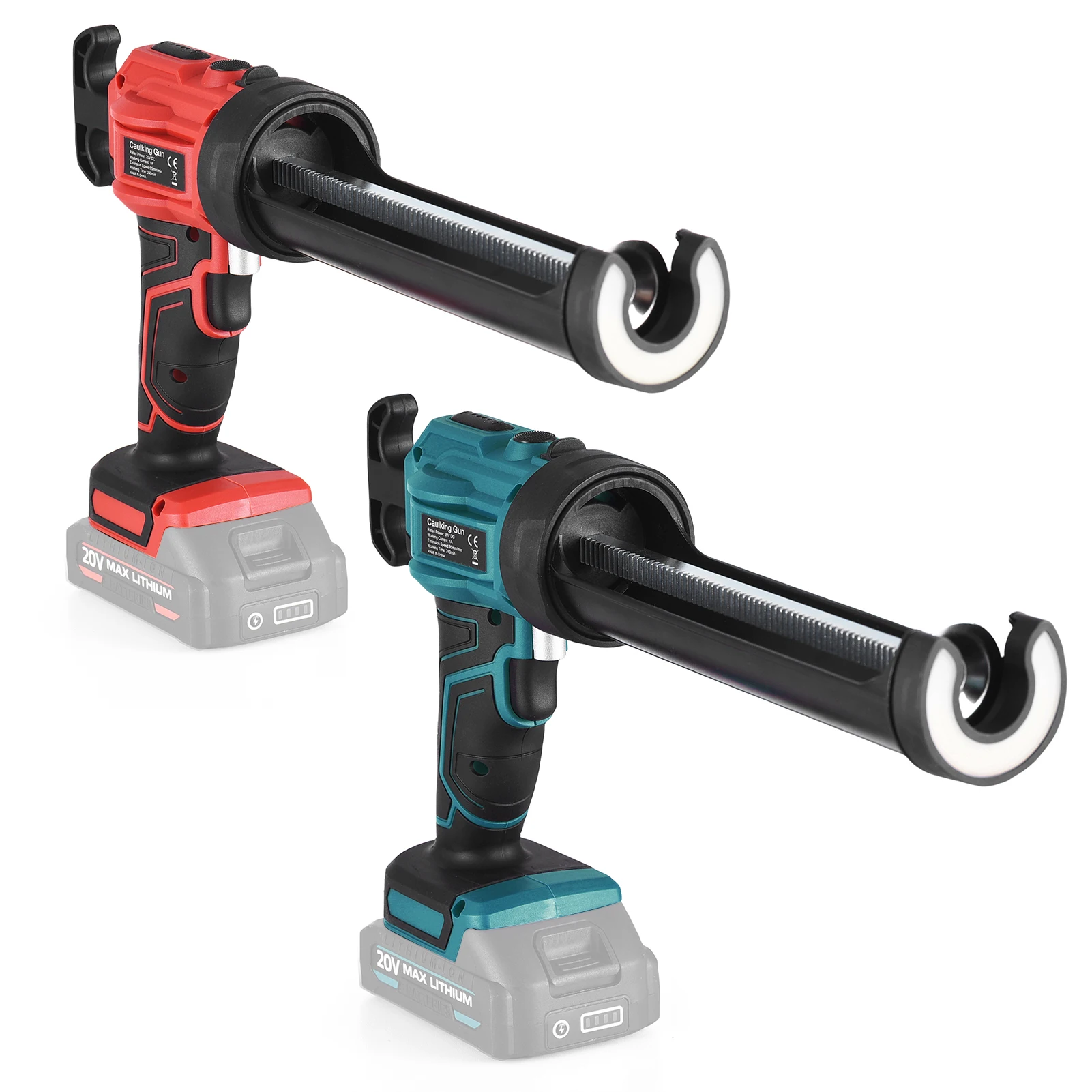 

Cordless Caulking Machine 20V Hand-Held Electric Caulking Tool With 4 Adjustable Speeds Options LED Light For Filling Sealing ﻿