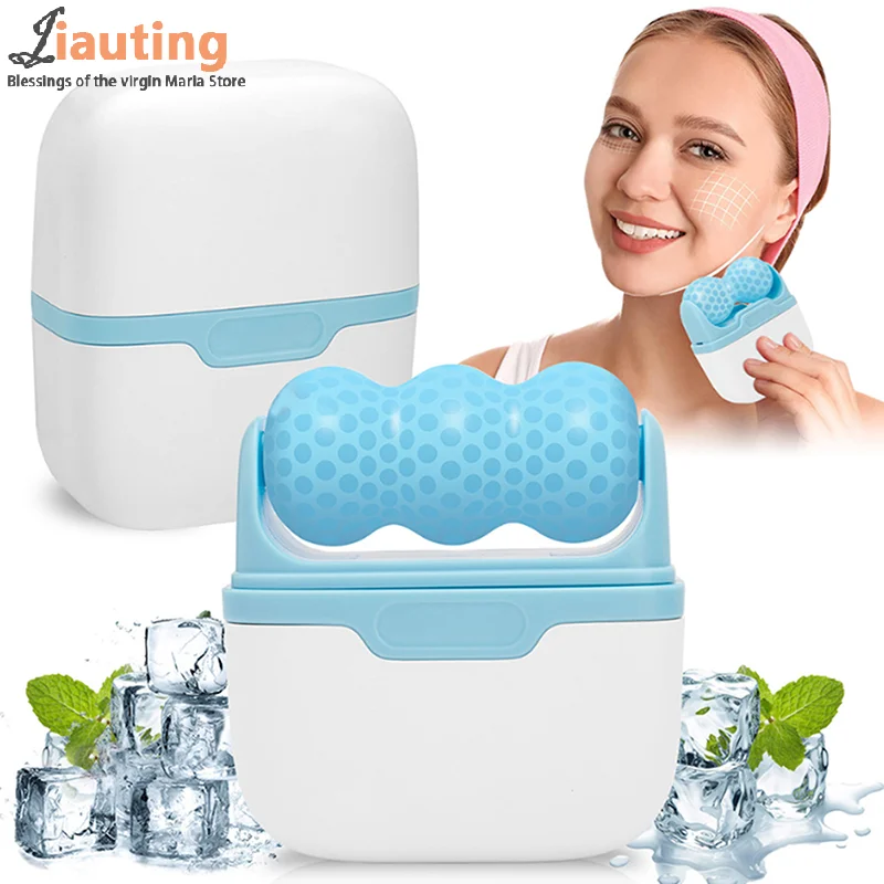 2 In 1 Ice Roller Für Gesicht Auge Schmerzen Relief Gesichts Kalt Massage Roller Hautpflege Schmerzen Relief Make-Up Pflege Werkzeug
