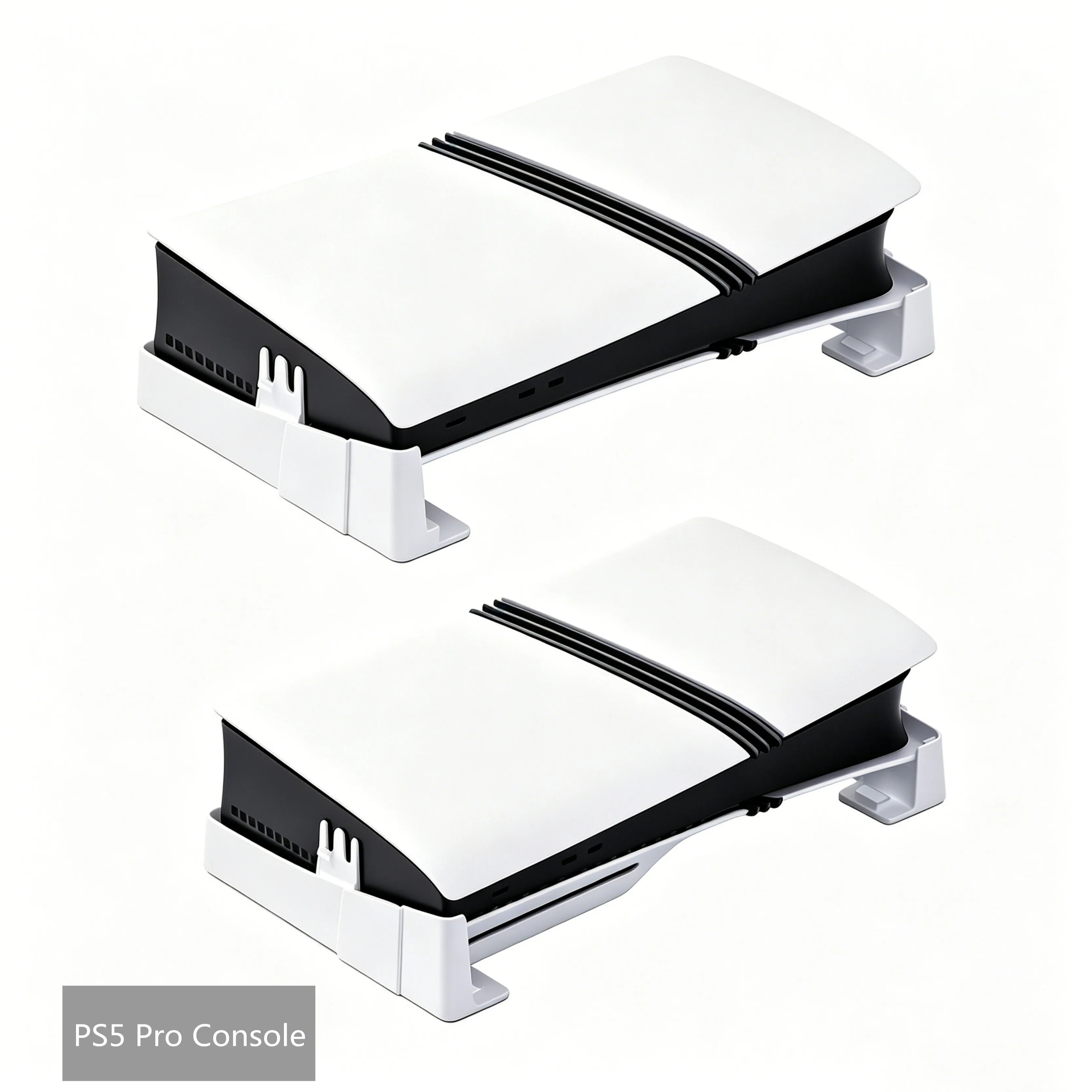 PS5/Slim/Pro Horizontaler Ständer für Disc- und Digital-Konsolen, Schützender Stabiler PlayStation 5 Ständer, Skalierbares Design für PS5-Zubehör – Detail 18