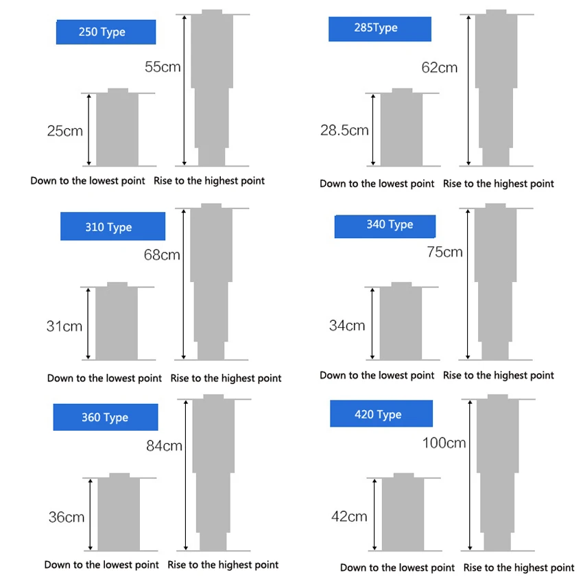 Imagem -05 - Plataforma de Levantamento Manual do Elevador da Liga de Alumínio do Rolamento 60kg da Tabela de Tatami 3168 3684 2555 28.5-62 3475 42100cm Ajustada Livremente