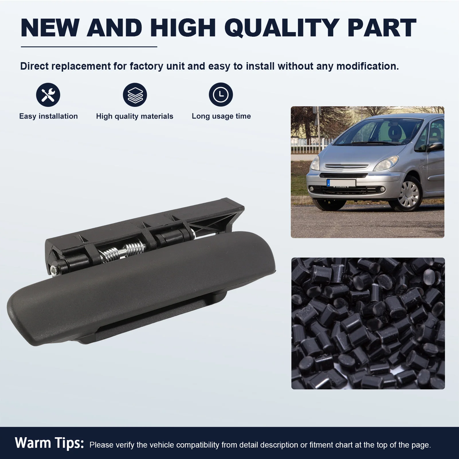 1 Pair Front Exterior Door Handles FOR Citroen Xsara 1997-2006 9101.L8 9101.L9