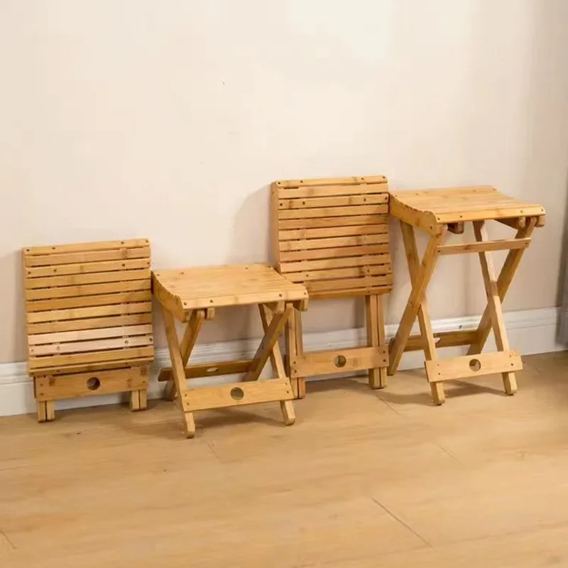 

Nanzhu folding stool portable household solid wood Mazar outdoor fishing chair small bench small stool square stool wholesale