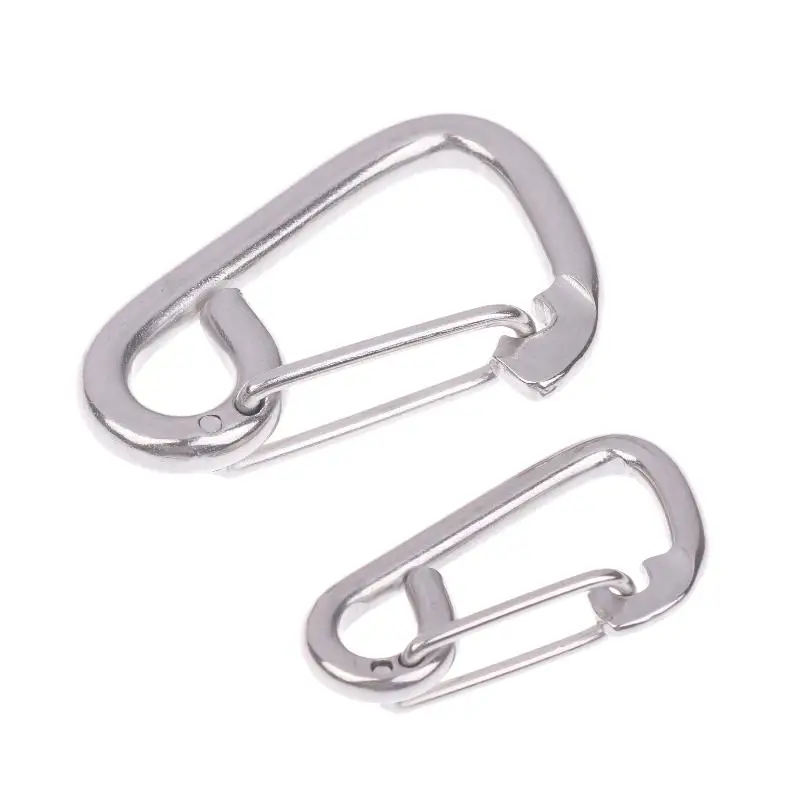 بسيطة الفولاذ المقاوم للصدأ الغوص مشبك كليب الثقيلة التخييم حلقة تسلق السنانير في الهواء الطلق السلامة الغوص مشبك كليب