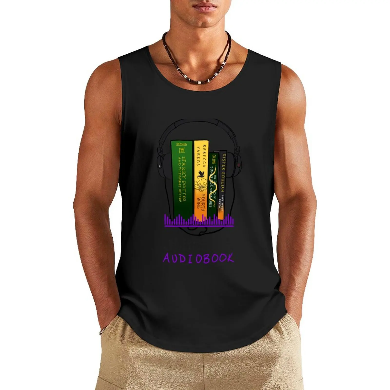 

Audio book Addict Tank Top Men's sports t-shirt sleeveless Men's t-shirts Men's sleeveless