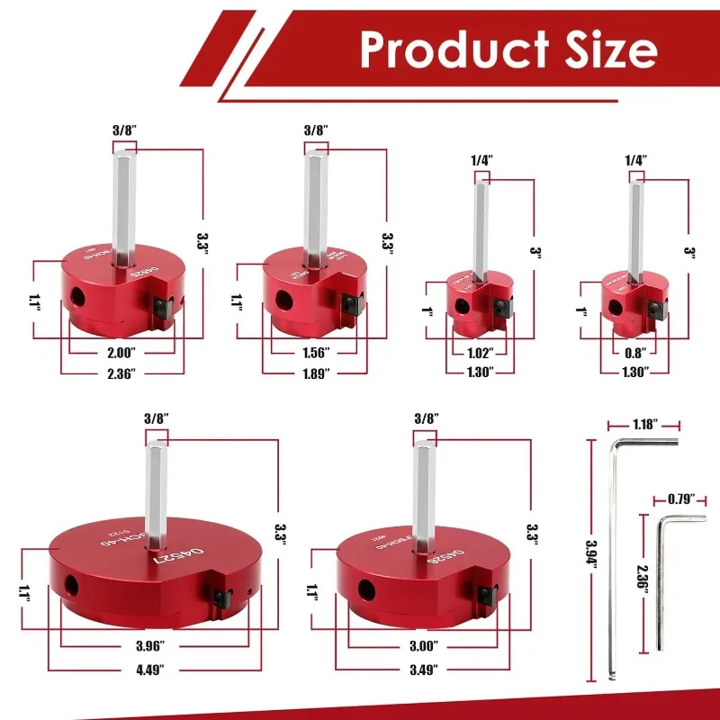 

6-piece PVC reamer set cutting aluminum accessories sleeve protector suitable for 1/2-inch drill bits