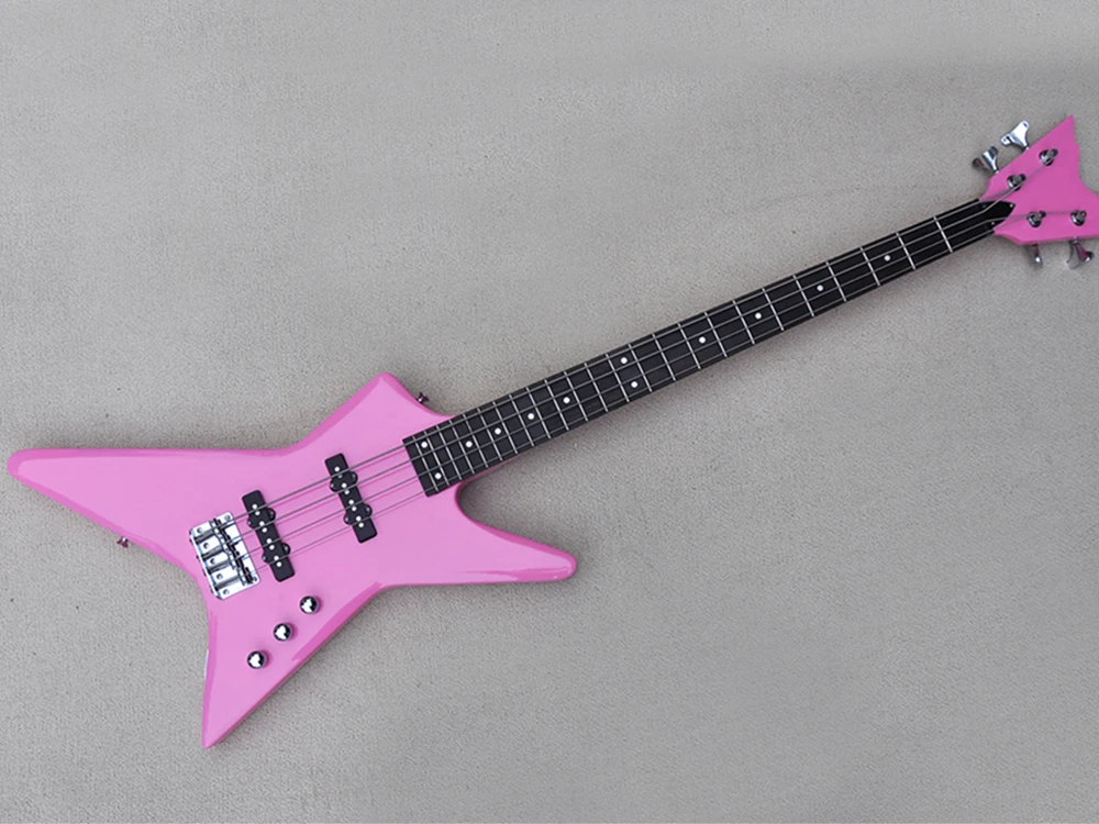 

4 Strings Pink Electric Bass with 24 Frets,Rosewood Fretboard,24 Frets