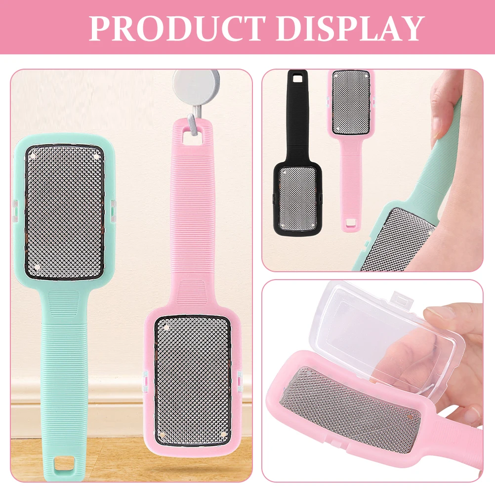 

3Pcs Stainless Steel Foot Scrubber File Pedicure Tool Calluses Remover Dead Skin Remover Feet File Portable Cover