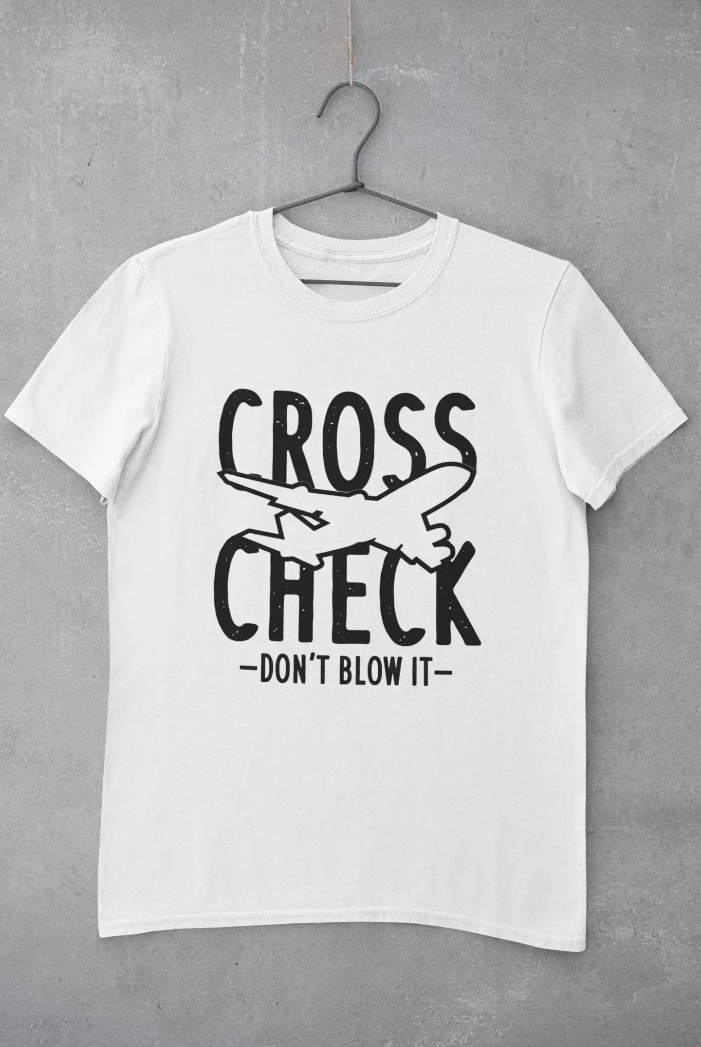 Flight AttendanT T Shirt Crew Stewardess Cross Check