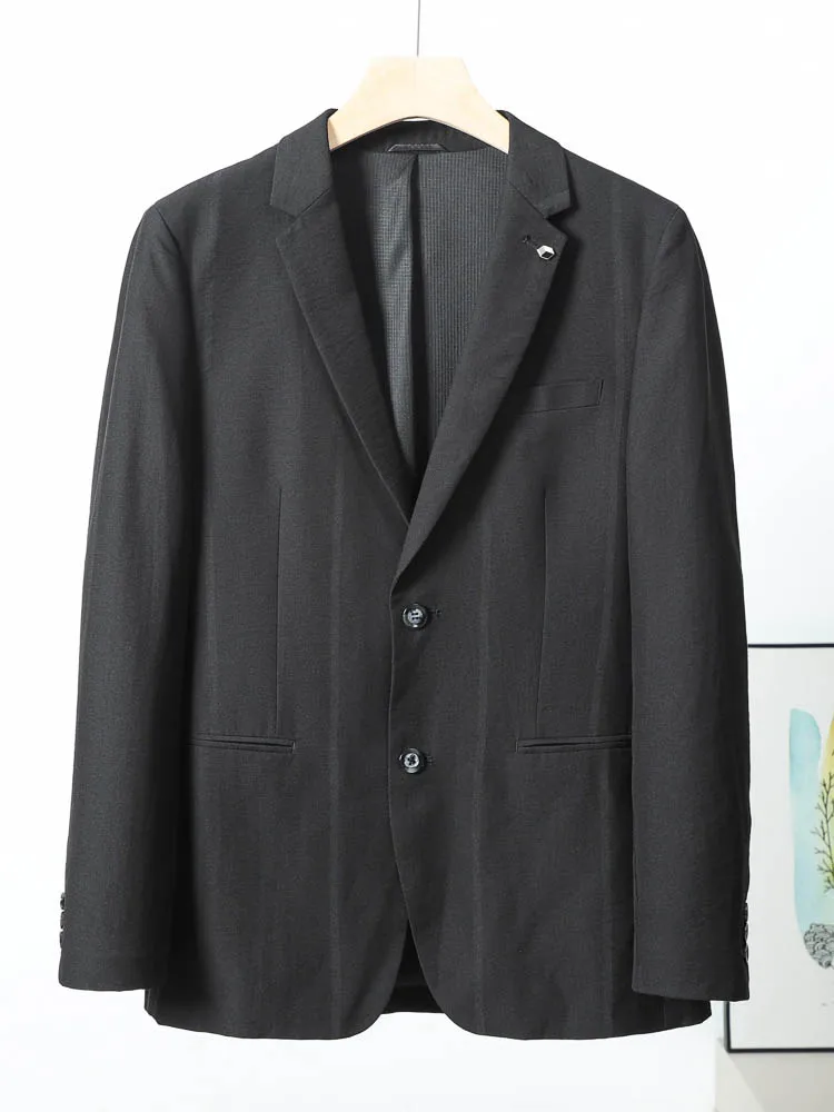 

Faionable Comfortable Skin-friendly Soft Men's Casual Busin Pure Color West Coat Autumn Season Soft H-Sle Label Jaet