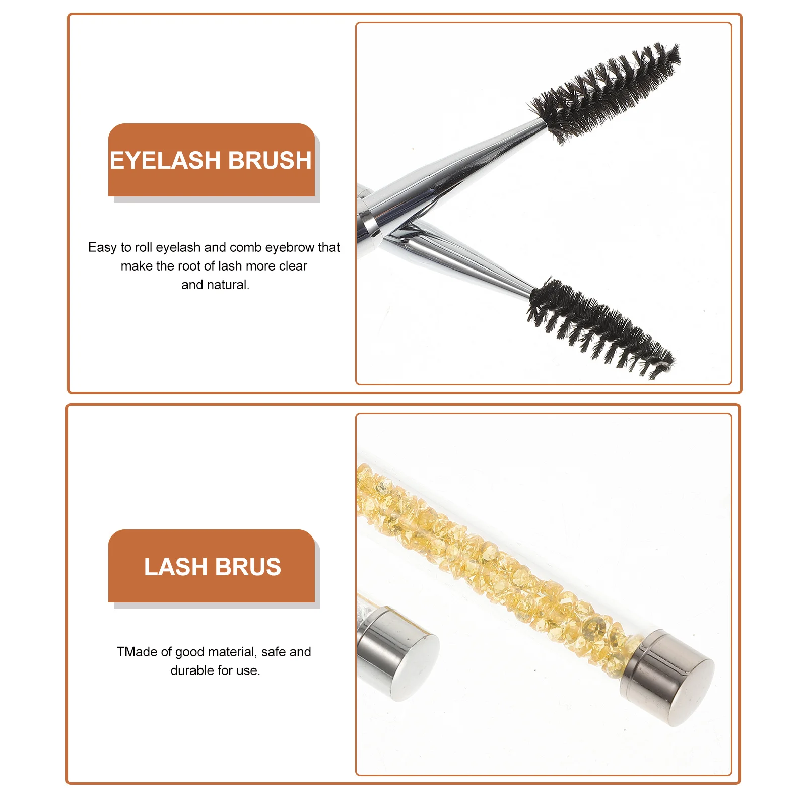 2Pcs Eyelash Brush Brow Brushes Eyelash Extensions Spoolies Makeup Tool for Natural Lash Grooming Lash Brush Mascara Wands