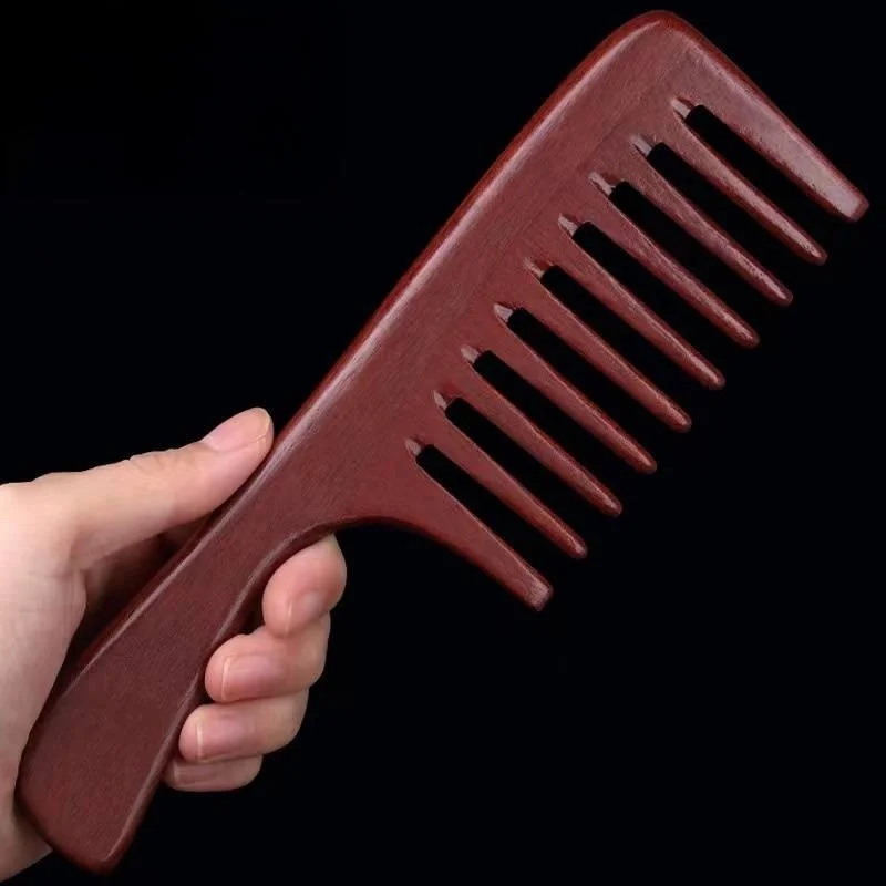 Hair Comb Big Wide Tooth Combs for Curly Hair Detangling Hand Made Natural Wood Comb for Women Men Curly Hair