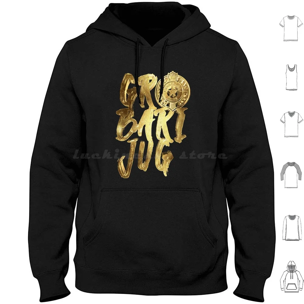 Partizan Beograd Golden Grobari Jug Serbian Proud And Loud Hoodies Long Sleeve Partizan Beograd Golden Grobari Jug