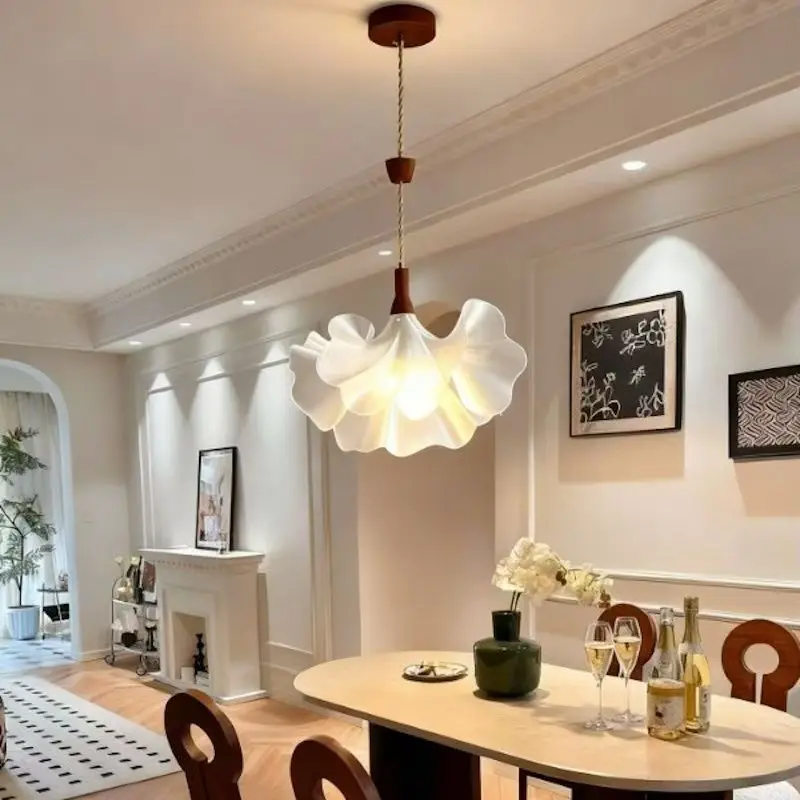 Petal Pendant Lamp With Ancient Style Simple And Creative Dining Table Retro Warm And Romantic Atmosphere Restaurant Light