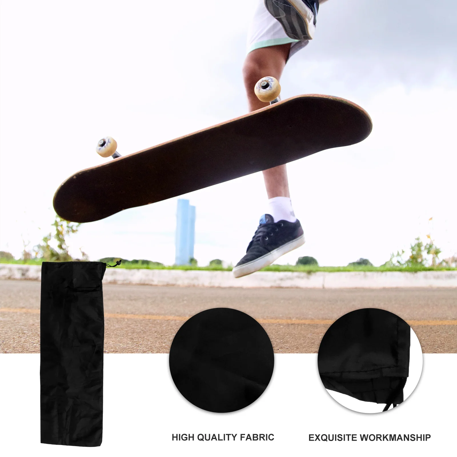 

Skateboard Backpack Foldable Secure Fit Universal Size Fits Most Decks Protective Case for Daily Use Travel Skateboard Carry Bag