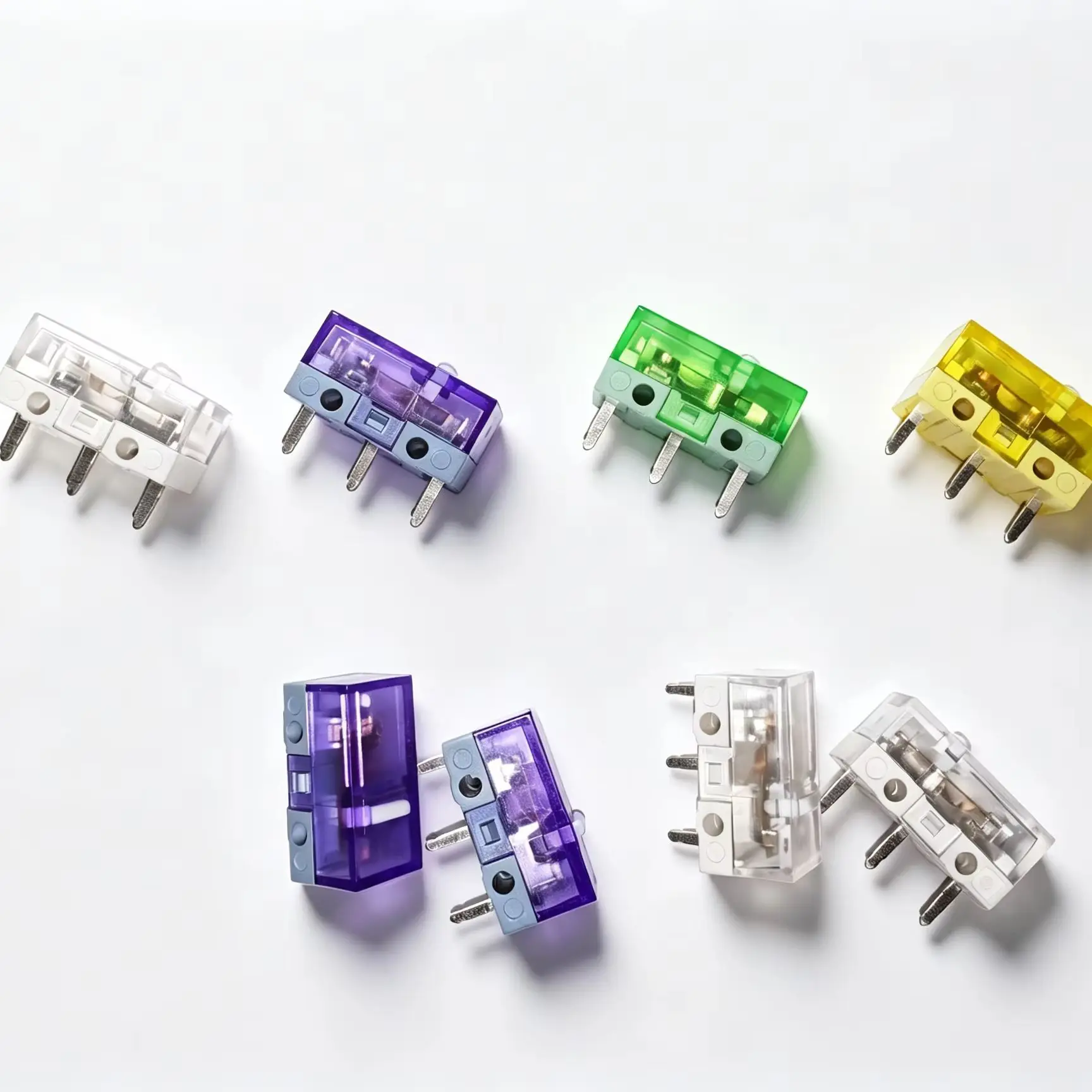 10PC-2pc  Shipping New Huano Blue Transparent Shell Pink Dot   80/90/100/120Million Microswitch Button