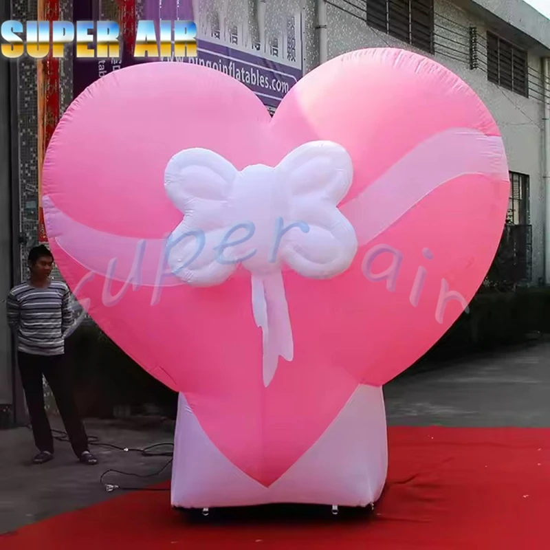 การเฉลิมฉลองวันวาเลนไทน์อันยิ่งใหญ่หัวใจรักพองสีชมพูสําหรับตกแต่งงานแต่งงาน