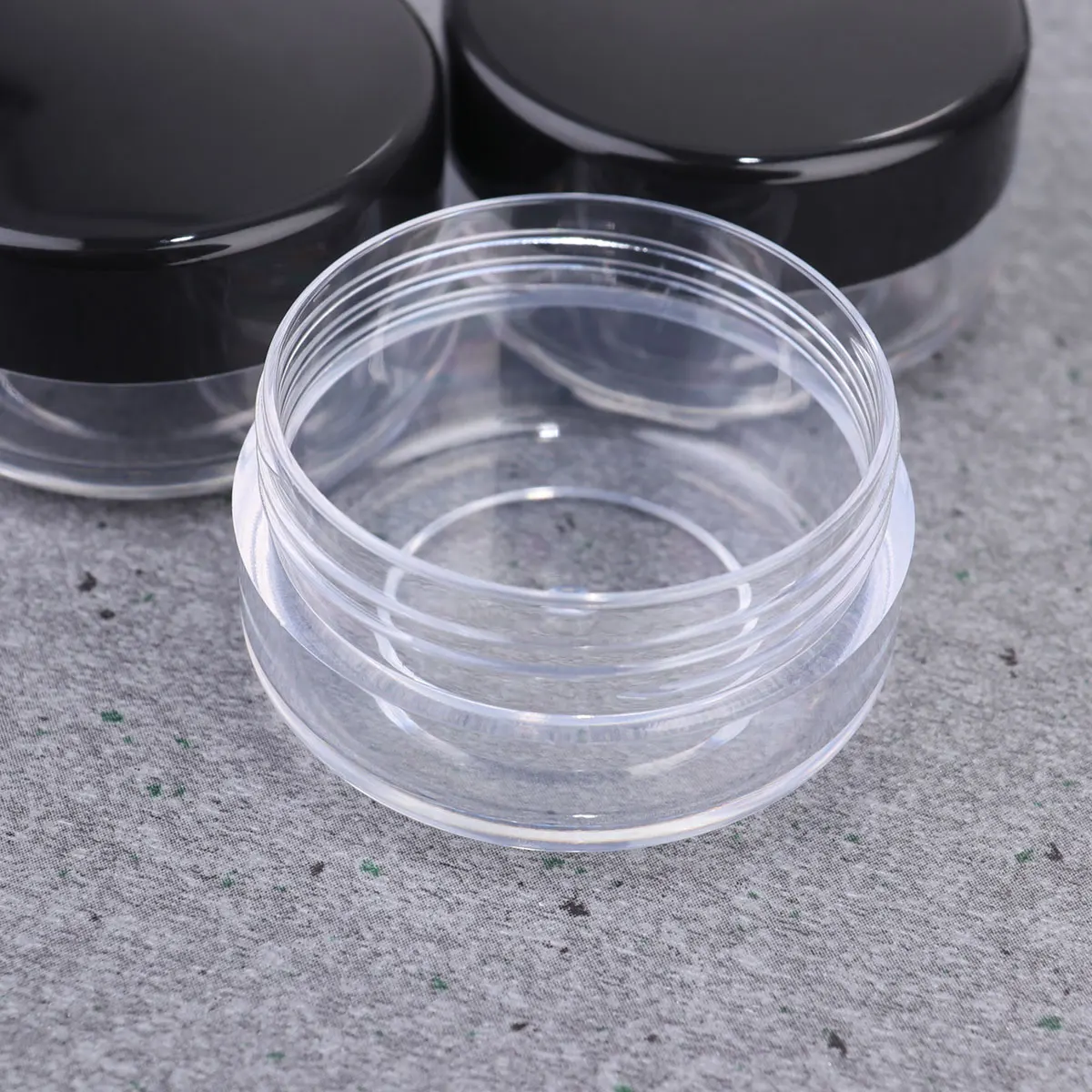 

25Pcs 10g Mini Cream Box Makeup Case Container Jars Travel Bottle Small Round Black Portable Durable Mini Cream Bottle