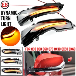 2x Car Side Mirror Blinker Indicator Lamp LED Dynamic Turn Signal Light for Infiniti Q30 Q50 Q60 Q70 QX30 QX50 QX60 QX70 Skyline