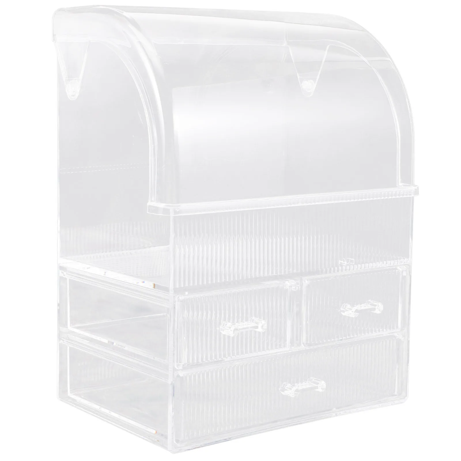 

Large Capacity Acrylic Makeup Organizer Box with Drawers Desktop Storage Solution Transparent Design for Makeup Jewelry