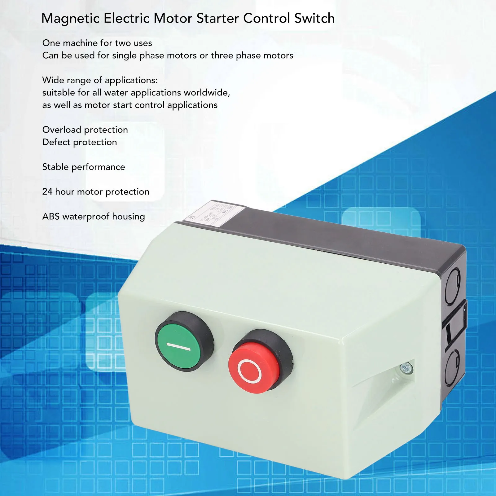 Electric Motor Starter Control Magnetic Electric Motor Starter Control  Motor  with Rubber Washers 12‑18A