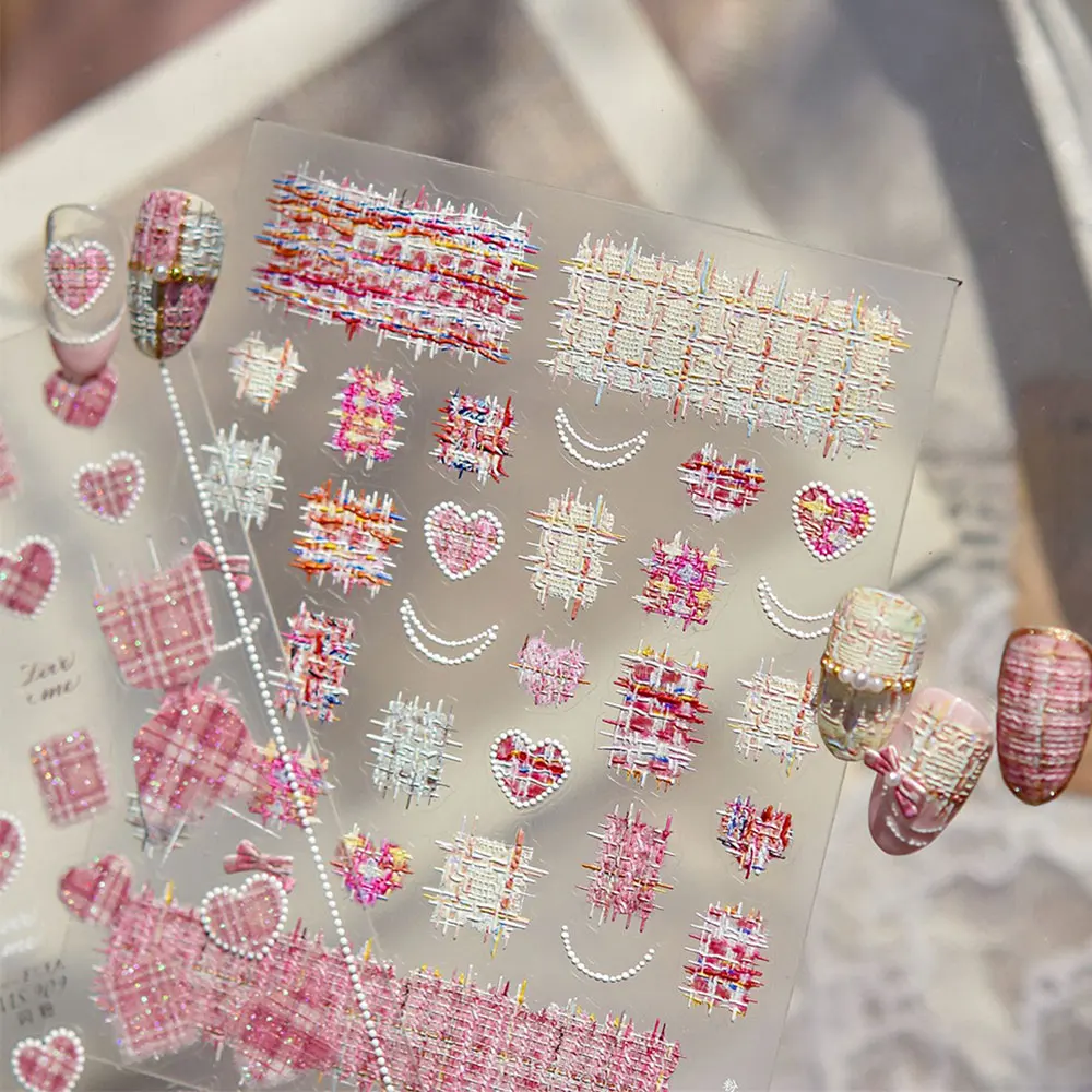 1 قطعة 5D الإغاثة الحب سماع القوس مسمار ملصقات الشتاء سترة نمط الفرنسية مسمار الشارات 8*10 سنتيمتر عيد الحب مسمار الفن لوازم E # 2