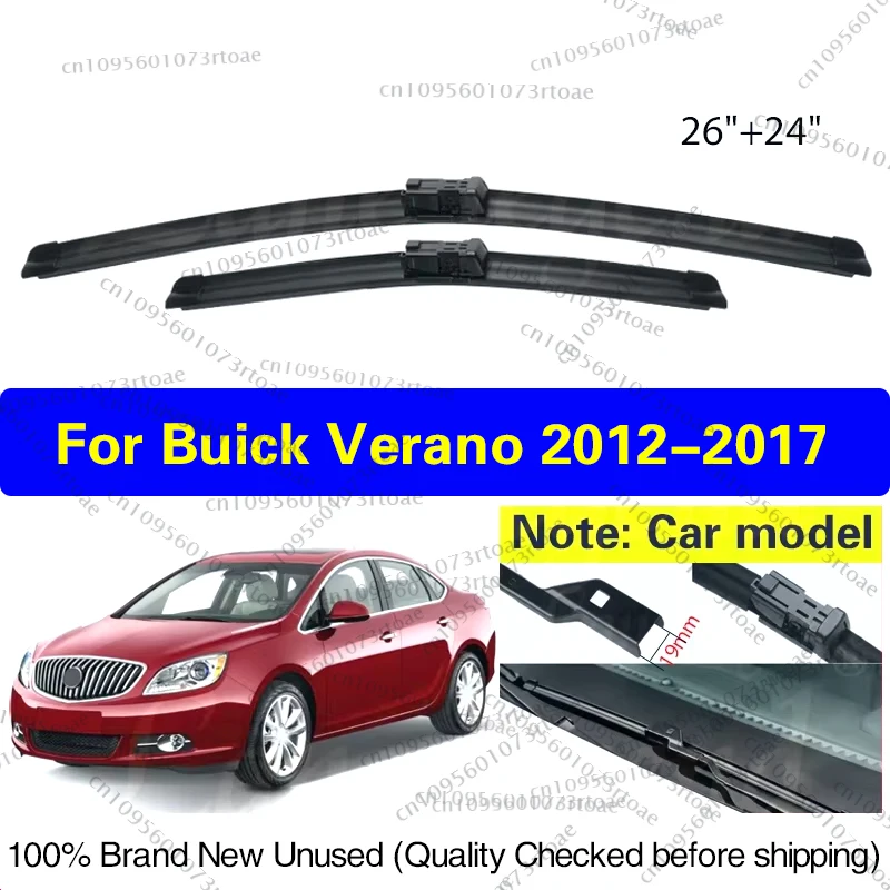 

Car Front Wiper Blades For Buick Verano 2012 2013 2014 2015 2016 2017 Windshield Windscreen Front Window 26"+24" Car Accessories