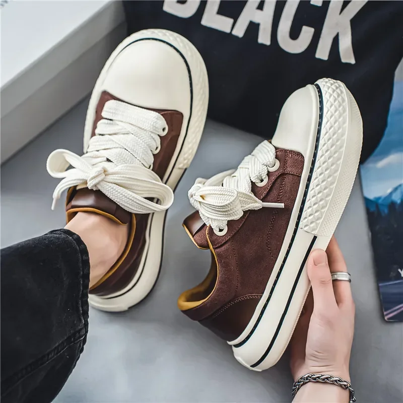 Men\'s shoes 2024 spring/summer new niche design trendy brand personalized round toe breathable lightweight casual cloth shoes