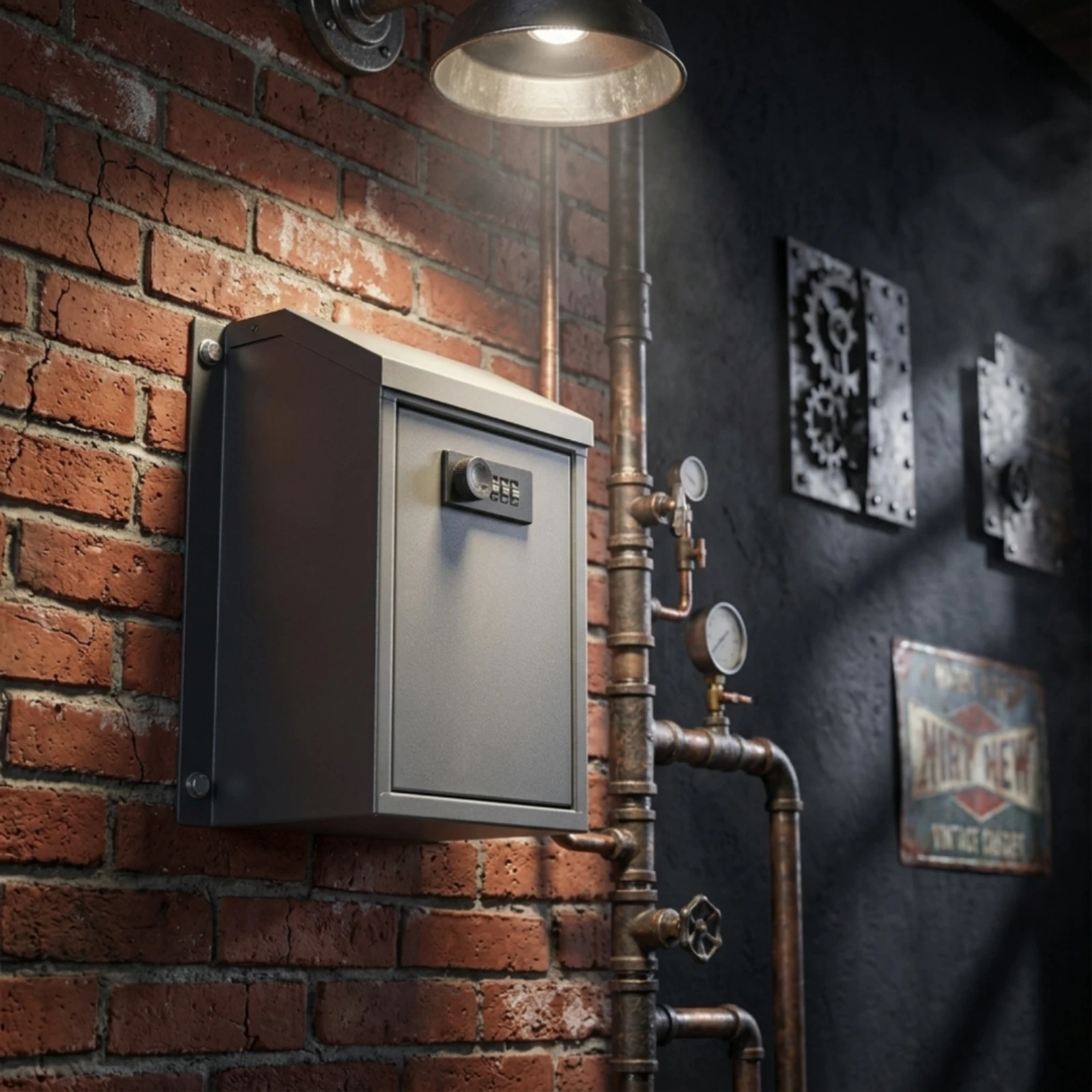 Mailbox with Combination Lock Modern Wall Mailbox Letterbox Matte Mail Box Easy to Install for Entryways, Apartments