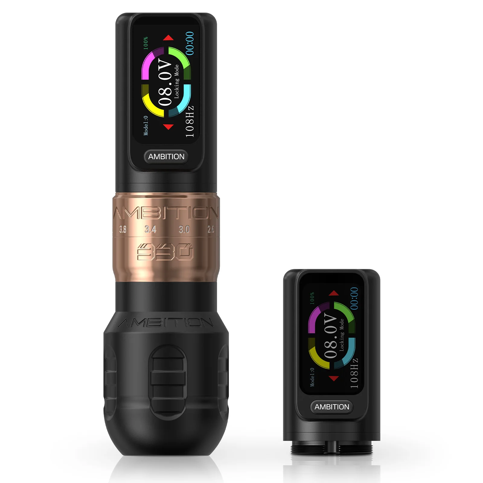 Seher Plus Powerful Motor 2.2-4.2mm Adjustable Stroke Professional Wireless Tattoo Pen Machine with Dual Battery