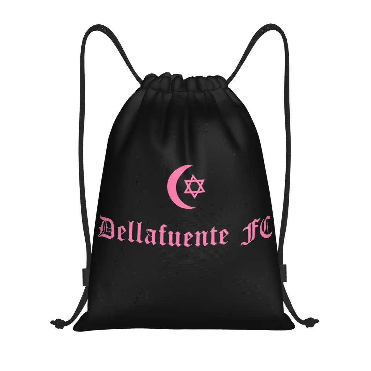 

Dellafuente Soccer Club FC Pink Drawstring Backpack Sports Gym Sackpack String Bags for Cycling