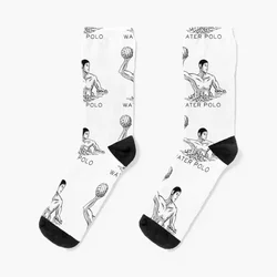 Calcetines de Polo de agua para hombre y mujer, medias móviles, calcetines divertidos de verano, regalo