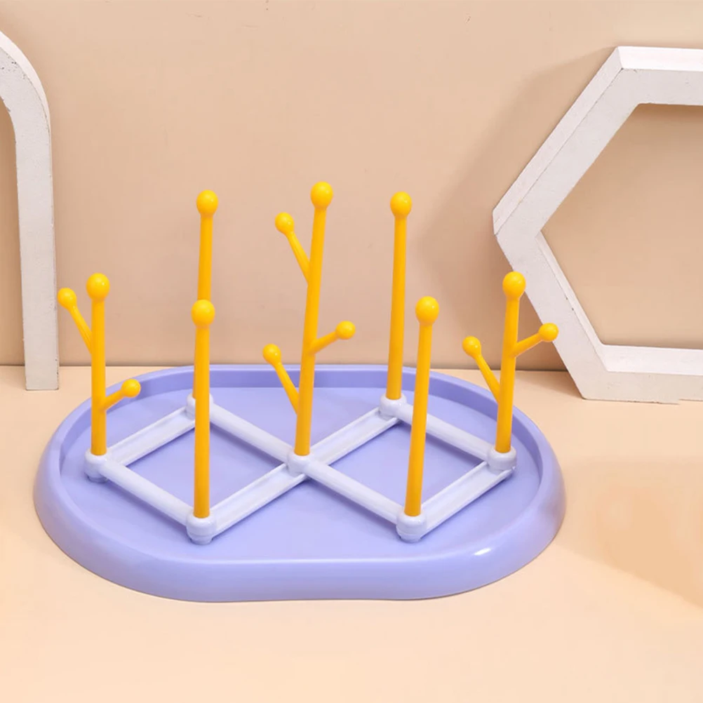 

Baby Bottle Drying Rack Strong Durable Detachable Design Portable Easy Cleaning Water Drainage Collected Upright