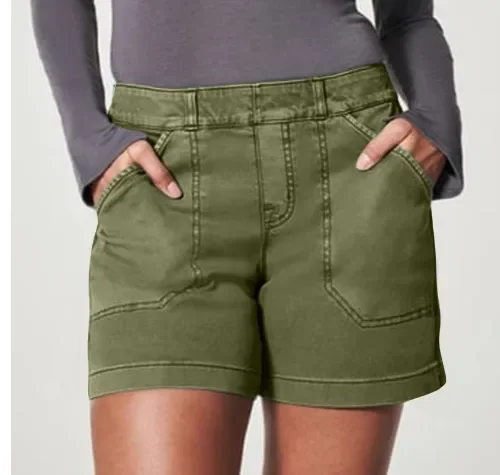 High-waisted Women's Overalls Casual Pants Cotton and Linen Thin A-shaped Loose Wide-leg Shorts Cross-border Trade in Stock.