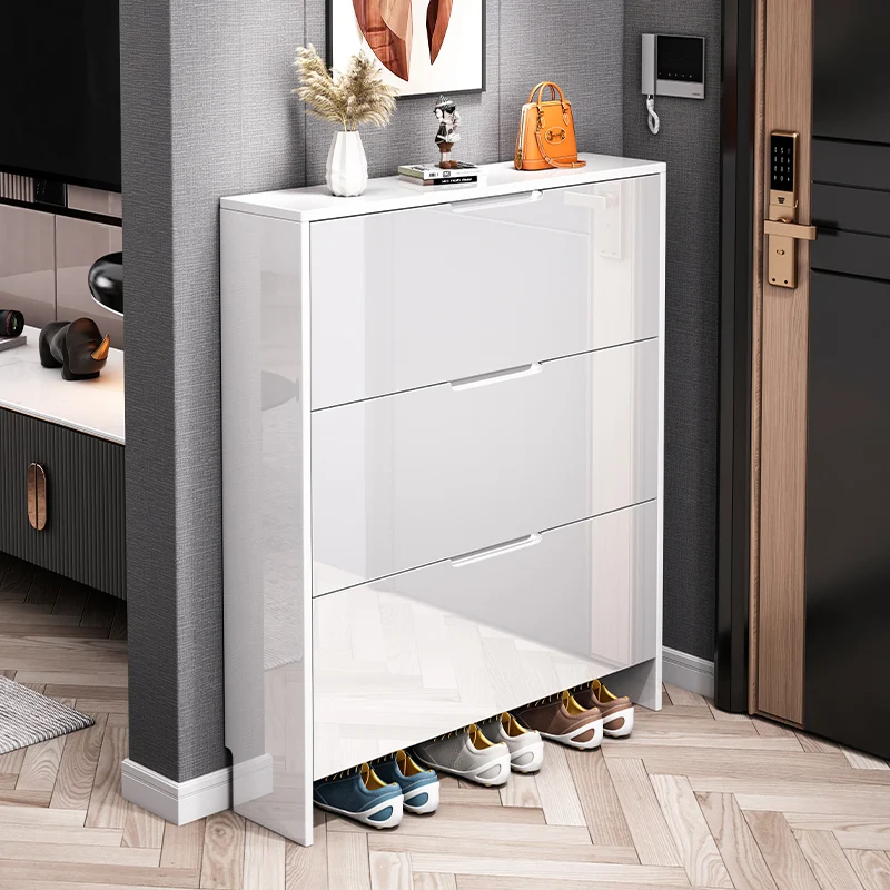 

Waterproof White Shoe Cabinet Design Beutiful Storage Organizer Shoe Rack Living Room Luxury Schoenen Kast Home Furniture