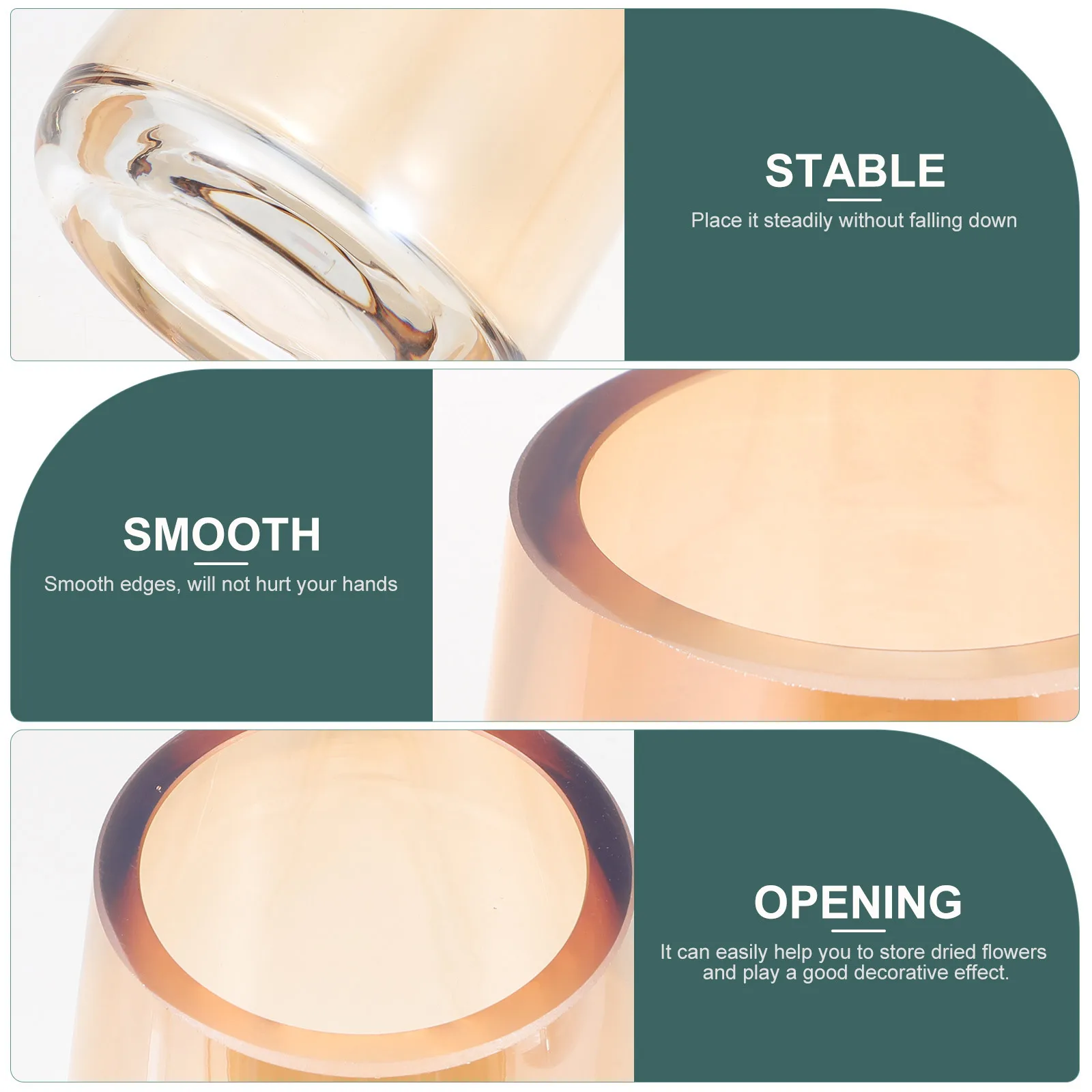 

Compact Glass Vase Simple Delicate Design Decorative Flower Container for Home Office Living Room Vases for Flowers