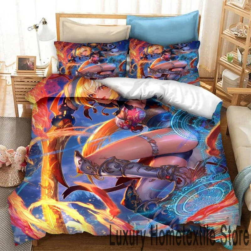 3D Print Anime Flare Shiranui Bedding Set Double Twin King Duvet Cover Comforter Pillowcase Boys Girls Adults Bedroom