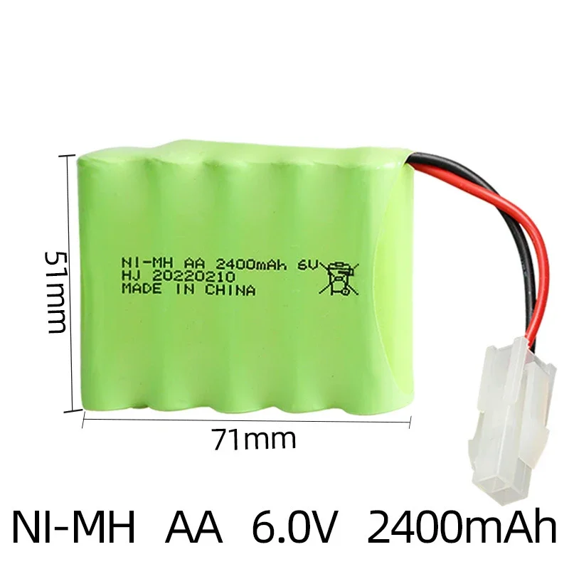 Baterias lipo recarregáveis de 6v 2400mah para brinquedos rc, baterias aa nimh para carros rc, tanques, caminhões, robôs, armas, barcos