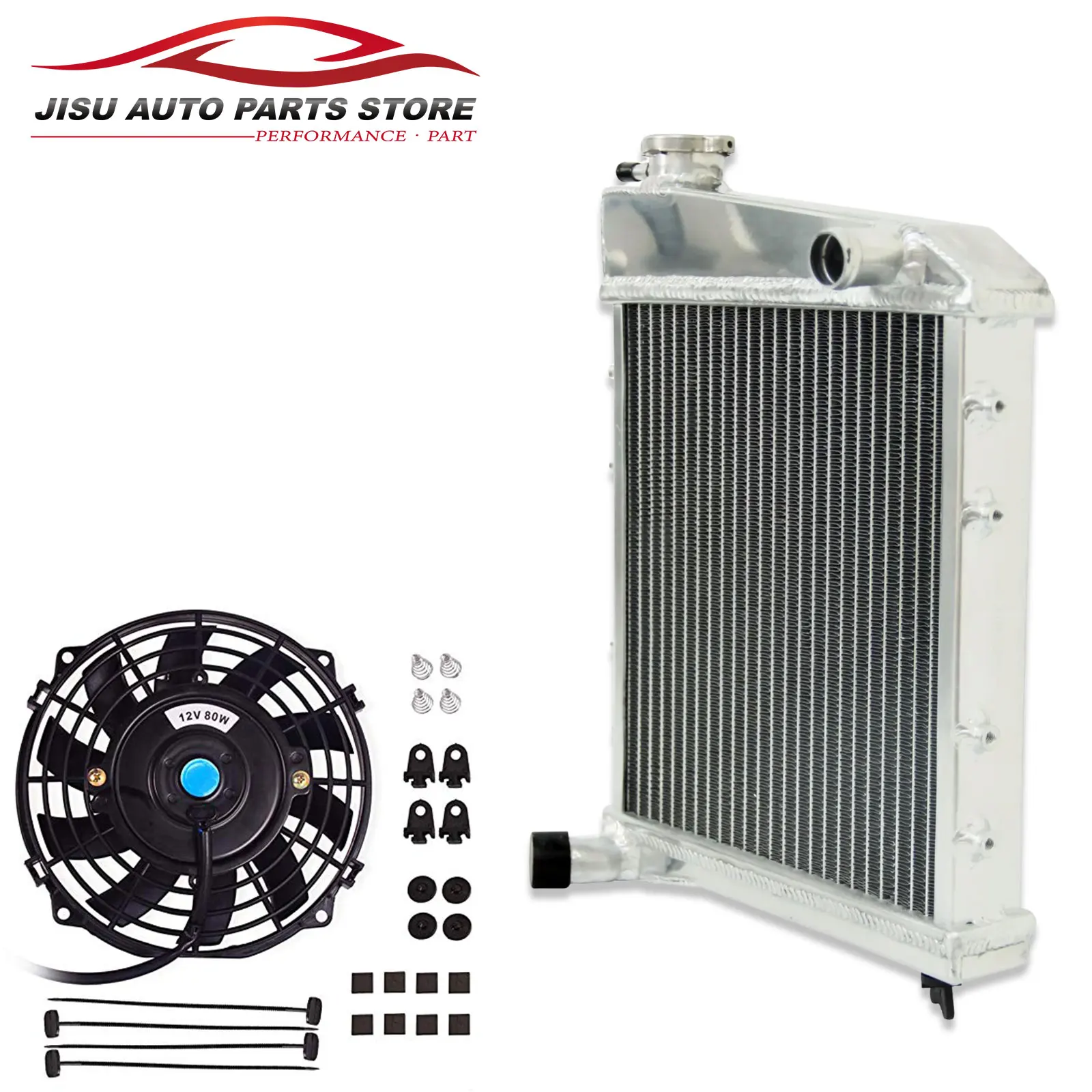 2-Row Aluminum radiator + Fan for Austin Rover Mini Cooper 1967-1991