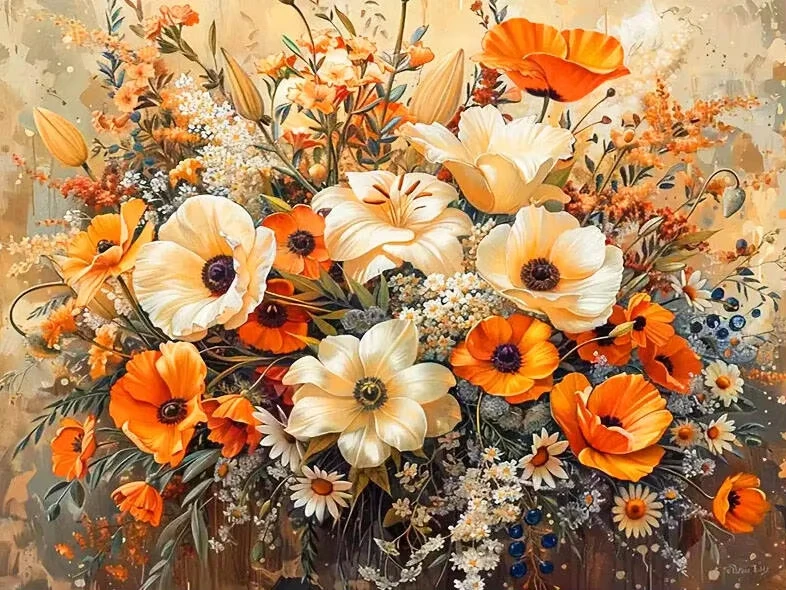 Jigsaw Puzzle 1000 Pieces Flower Scenery Painting Paper Puzzle for Adults,  Relaxing Game, Christmas & Birthday Gift