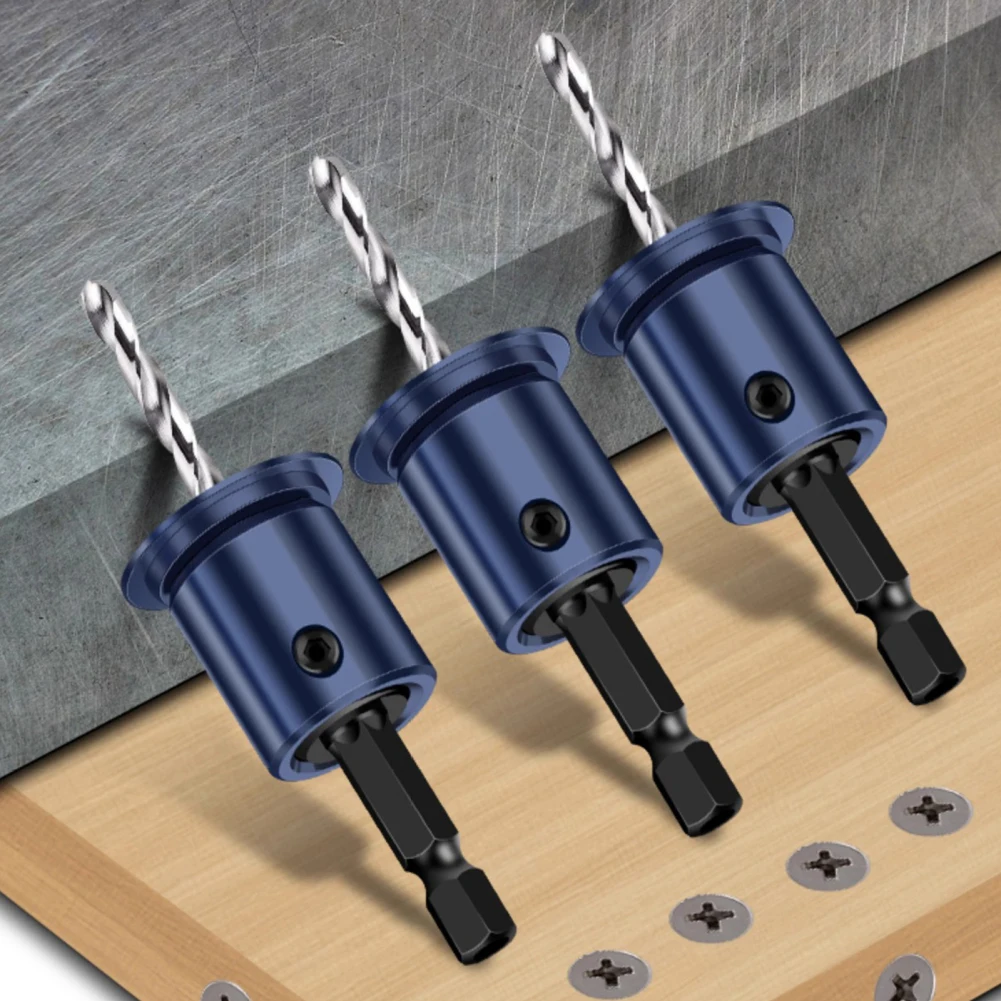 Countersink Drill Bit Limit Hole Opener Countersunk Drill Bit With Adjustable Depth Stop Low Friction For Accurate Woodworking