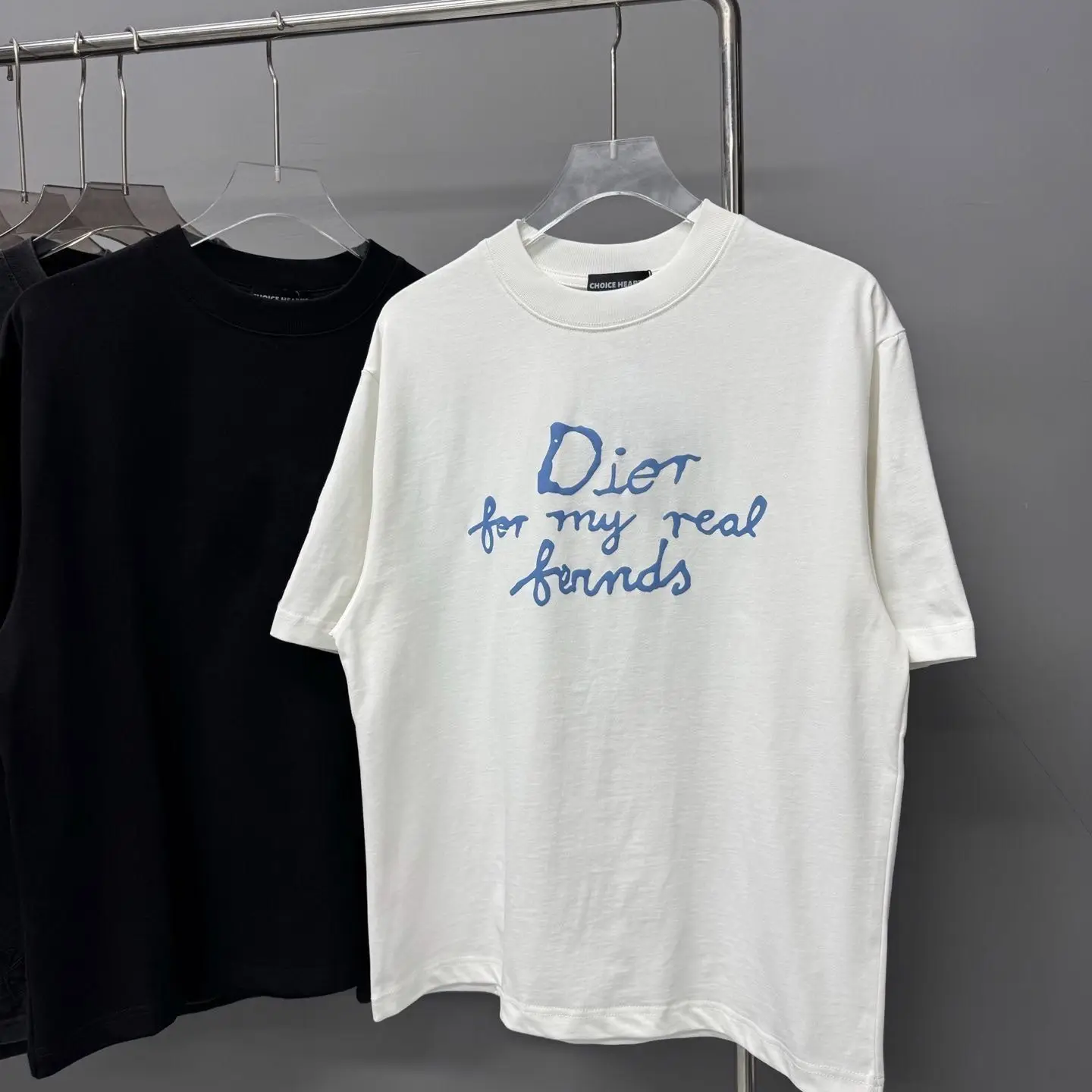 

Wholesale Designer Men's T-shirt Cotton Printed Letter Casual 2026 Summer T-shirt High-end Luxury Loose Fit Couple Style T-shirt