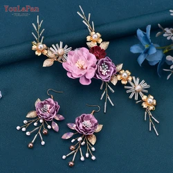YouLaPan Flower Headband Bridal Tiaras Hair Jewelry Western Wedding Fashion Headdress Floral Pearl Hair Accessories HP190