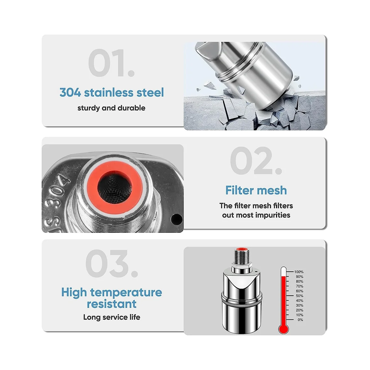 Valvola A galleggiante di controllo del livello dell'acqua in acciaio inossidabile per serbatoio, valvola A sfera galleggiante da 3/4 di pollice, adatta per serbatoi d'acqua, laghetto A
