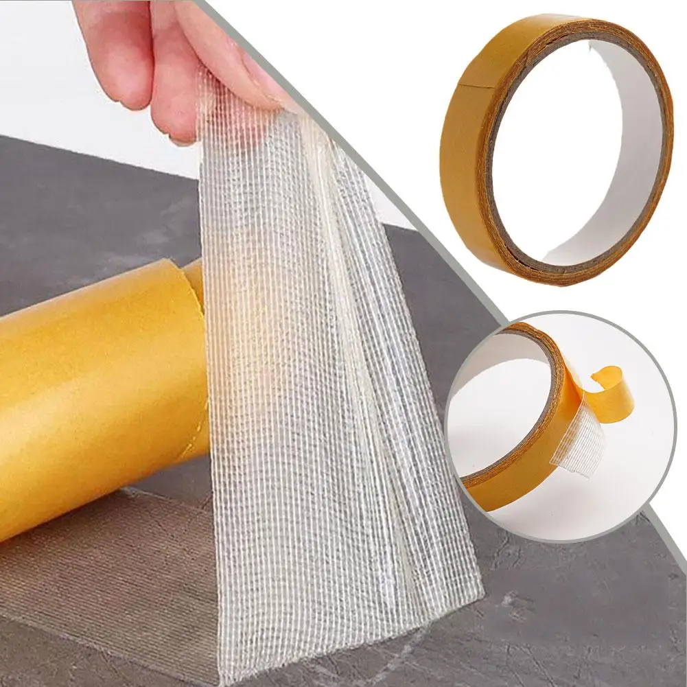 Double Sided Tape Heavy Duty Universal High Tack Strong Sticky Tape Adhesive Fiberglass Mesh Wall Tape Mounting Strip X9h4