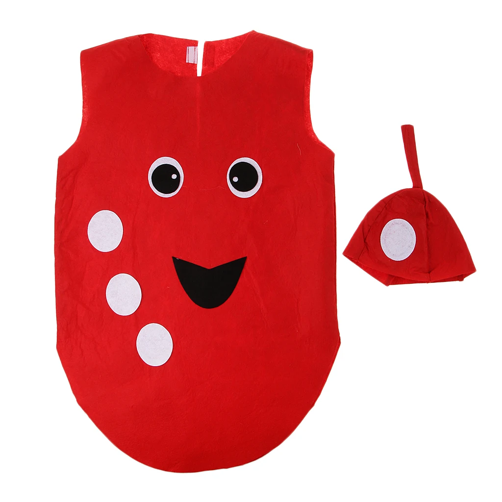 Kids Blueberry Costume One Piece Suit Non Woven Kids Costume for Girls Boys Book Week and Party Dress Up