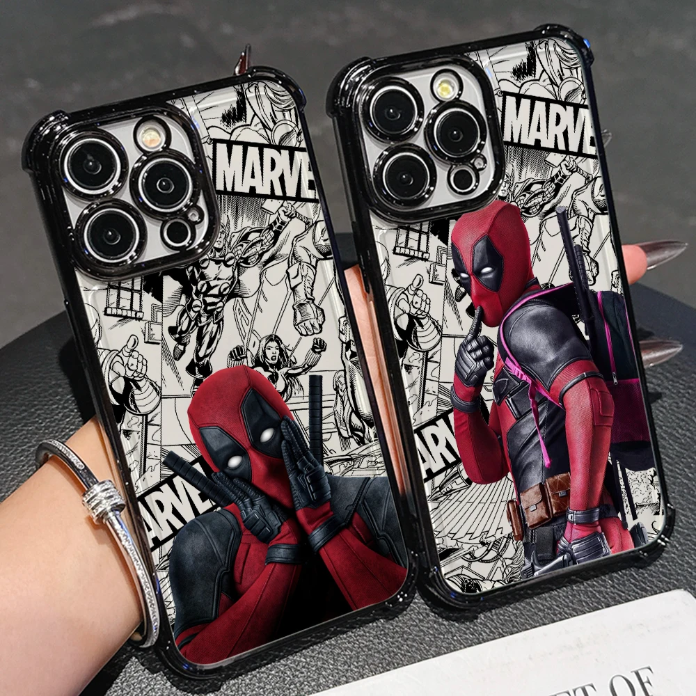 Funny Hero Deadpools Phone Case for Samsung Galaxy A57 A56 A55 A54 A53 A37 A36 A27 A17 A16 A06 4G 5G Anti-drop Transparent Cover