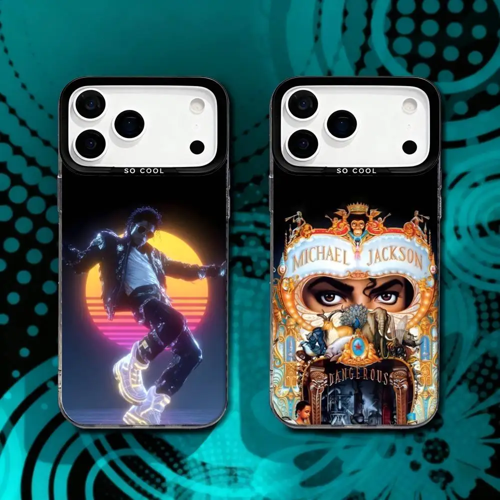 

Singer M-Michael J-Jackson Phone Case For iPhone 17,16,15,14,13,12,X,8,Pro,Max,Plus,SE4,Air,Mini HD Black IMD Matte