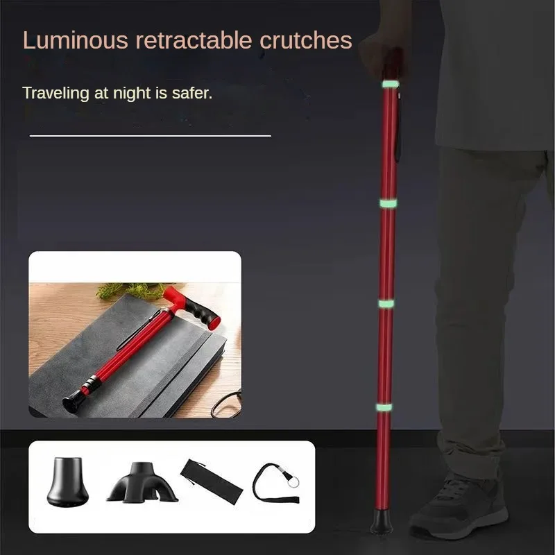 

Multifunctional Retractable Walking Stick Anti-Slip Trekking Support Portable Hiking Staff for Camping Elderly And Youth