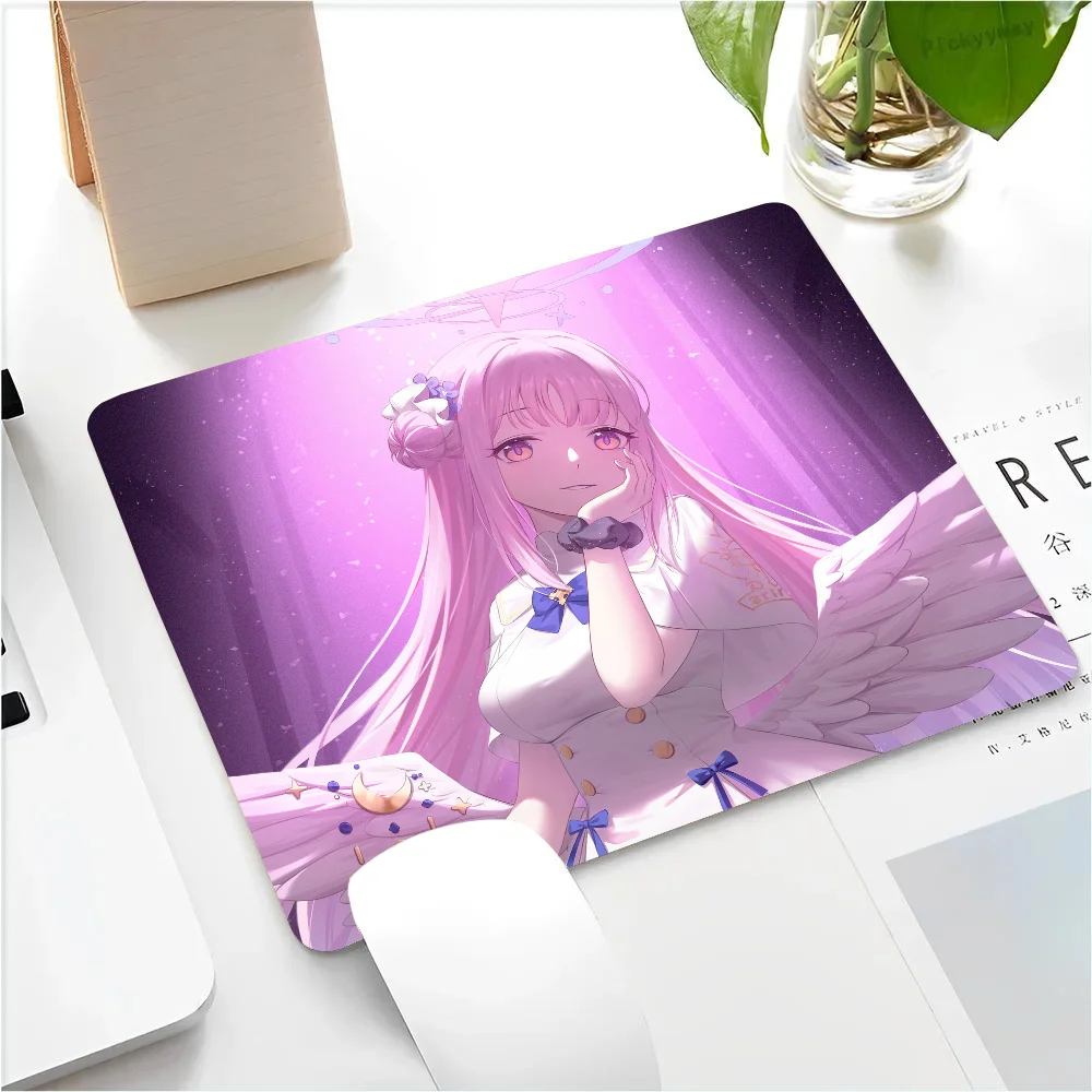 Misono Mika Blue Archive Game Mousepad Small LockEdge Mouse Pad For Gamers Computer Desk Pad Anti-slip Rubber